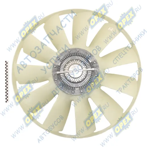 020004222 Вискомуфта вентилятора с крыльчаткой (ф750 мм - 11 лопастей); КАМАЗ-5490 с дв.740.82-440; с вентилятором BorgWarner1