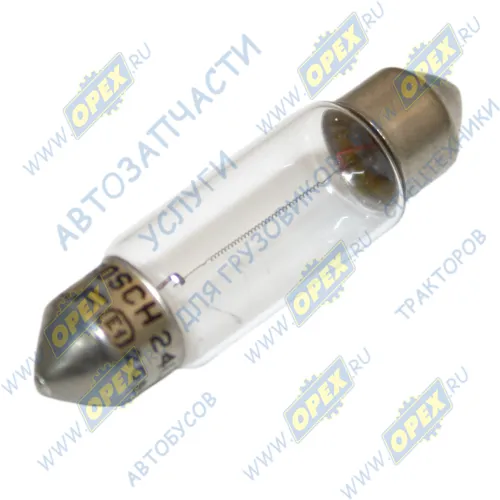 1 987 302 507 Лампа накаливания 24V 5W; C5W (SV8.5-8) ф11х35 мм IVECO 682 (2018-2020), RVI LCV (1970-2020), VOLVO Bus (1970-2020), MB Unimog (1966-2020); Trucklight Bosch