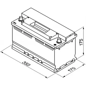 0 092 S30 120 Аккумулятор (АКБ) обратная полярность 88 а/ч 353x175x175 (низкий); S3 012 353х175х175; ("+" справа);12V - 88 А/ч 740А; S3 / Black Bosch1