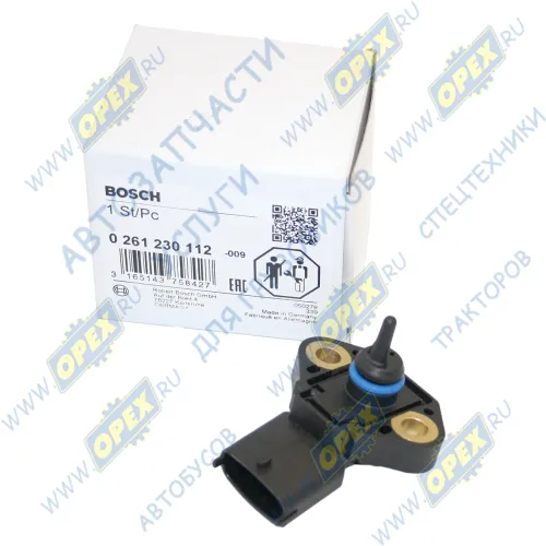 0 281 002 953 Датчик давления и температуры ГАЗ, МАЗ, ПАЗ, ЗИЛ ЯМЗ-534,536 ПВХ 58х54 h=18; 4 плоские клеммы (0 281 002 953); 24х28; фишка 4 плоск.клеммы Bosch