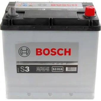 0 092 S30 160 Аккумулятор (АКБ) Обратная полярность; S3 016 219х135х225; ("+" справа);12V - 45 А/ч 300А; S3 / Black Bosch3