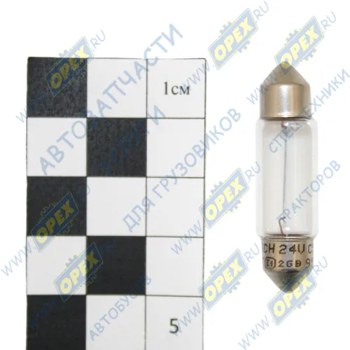 1 987 302 507 Лампа накаливания 24V 5W; C5W (SV8.5-8) ф11х35 мм IVECO 682 (2018-2020), RVI LCV (1970-2020), VOLVO Bus (1970-2020), MB Unimog (1966-2020); Trucklight Bosch1