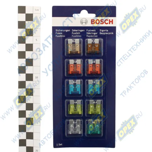 1 987 529 037 Набор плоских предохранителей; 1x(5A+7.5A+25A+30А); 2х(10A+15A+20А) Bosch