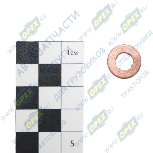 F 00V C17 503 Шайба (медь) ф7,6х15х1,5 внутр отверст.фигурное, под форсунку CUMMINS 2.8 D2066/2676/2876; OM602 Sprinter С/И  Bosch