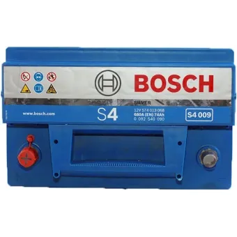 0 092 S40 090 Аккумулятор (АКБ) 1-прямая полярность 75 а/ч 277x175x190; S4 009 (Silver) 680А; S4 / Blue Bosch