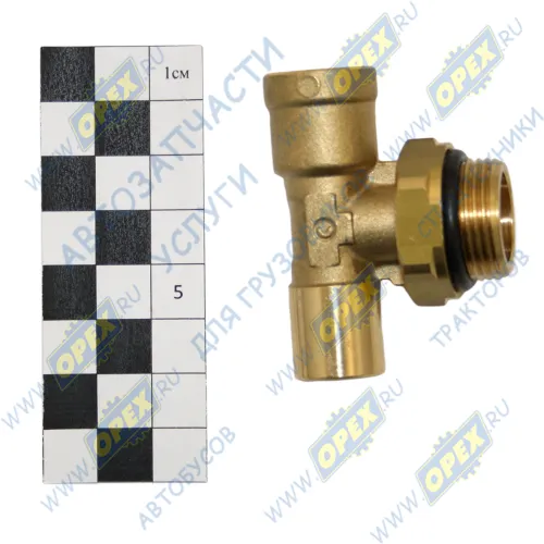 9412 12-8-М22х1,5 Фитинг (тройник) Т-образный; трубка ф8мм/ Рнаруж=М22х1,5/ трубка ф12мм Camozzi1