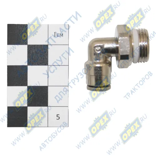 S6520 6-3/8 Фитинг (угольник); Рнаруж=М16х1,25 (3/8)/ трубка ф6мм К=19 L=30х30 Camozzi1