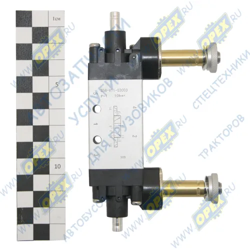 358-v11-02c03 Клапан механизма открывания двери ПАЗ,ЛИАЗ,НЕФАЗ 12В; голый Camozzi1