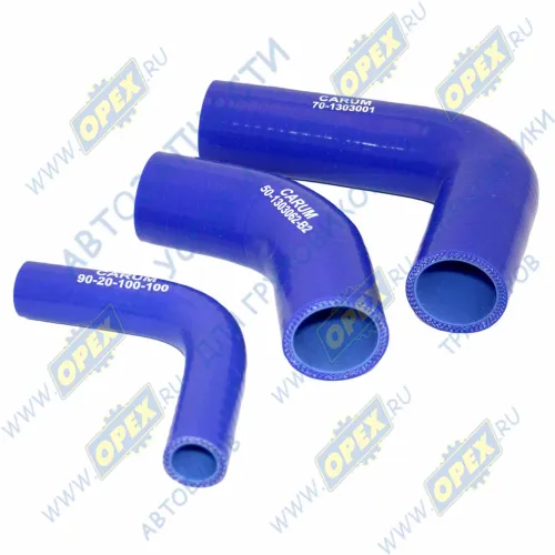 80-1303000-01 Комплект патрубков радиатора МТЗ-82,80; (3шт.) (силикон) синий CARUM