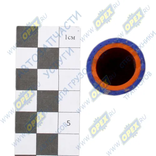 ШО-18/28-50 Шланг ШО (патрубок) ф18 х28 (1шт.=50см) силикон (воздух,вода); синий (армированный 2 нити) CARUM2