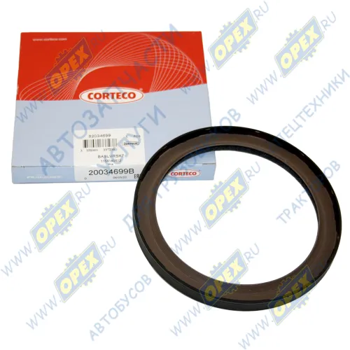20034699B Сальник 115x140x13 коленвала задний КАМАЗ-5490, MB Axor MB O 500 (2000-2021); PTFE / ACM LD DC+ Corteco