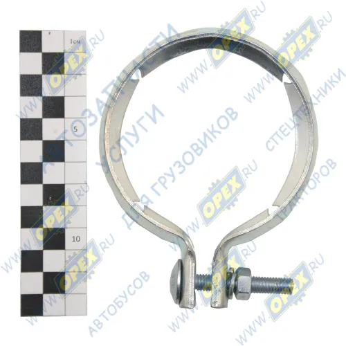 50810 Хомут V-образный ф80 (под болт) гофры глушителя Dinex1
