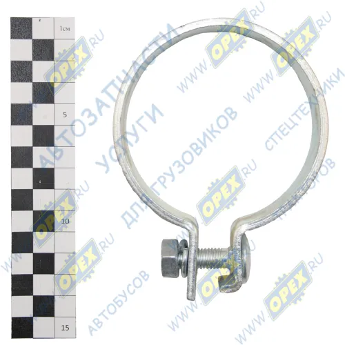 99785 Хомут ф80 (под болт) выхлопная труба MAN MAN Bus (1970-2020), NEOPLAN (1970-2020), MB OH (1970-2020) Dinex1