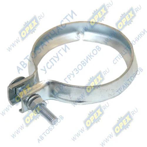 50810 Хомут V-образный ф80 (под болт) гофры глушителя Dinex