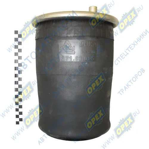 271.10.014 Пневмоподушка со стаканом; (1 шп.+возд. / 1 отв.); отбойник сверху DOKA1