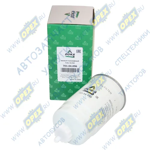 701.04.096 Фильтр топливный A=81 B=61 C=70 H=156 M16х1.5 СО СЛИВОМ SCANIA 92/93/112/113/143 IVECO Cityclass (1997-2021) DOKA
