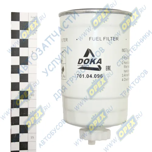 701.04.096 Фильтр топливный A=81 B=61 C=70 H=156 M16х1.5 СО СЛИВОМ SCANIA 92/93/112/113/143 IVECO Cityclass (1997-2021) DOKA2
