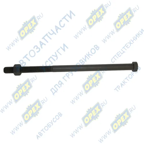 2913106-T1100 Болт С/И М16х300х2 Р=110 кругл. головка 2 лыски рессоры задней центральный в сб. с гайкой DONG FENG DONGFENG1