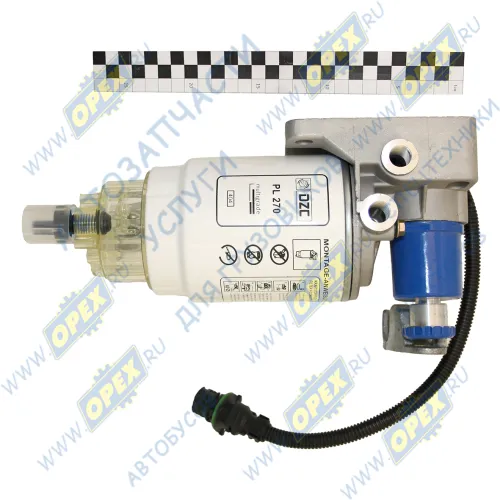 PL270-2000/5 Фильтр топливный PreLine 270 PL270 Н/О (с подогревом без датчика) (ФГОТ) ф105 L=240; 2xd=М16х1,5 в сборе; Н/О DZC1