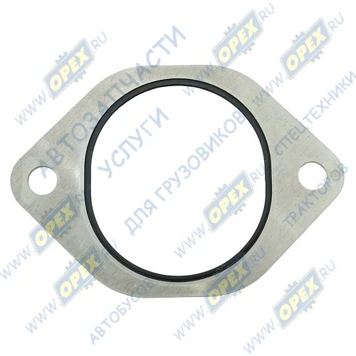 366.340 Прокладка ромбич. (алюм. РТИ) 124х88 внутр. 72х65 2 отв. ф11 турбокомпрессора Elring