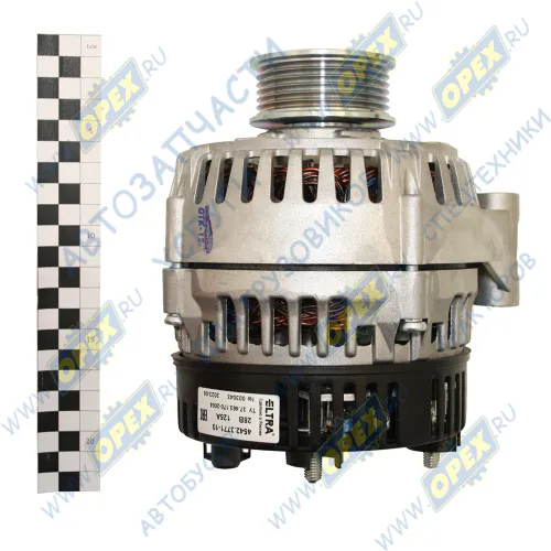 4542.3771-10 Генератор 28в КАМАЗ (ЕВРО-3,4) поликл.шкив 6руч. KAMAZ 65222 11.76L Euro-3 [740.63-400]; 125А ELTRA2