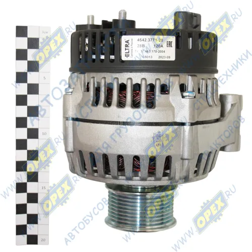 4542.3771-20 Генератор 28в КАМАЗ с дв. ЕВРО-3, ЕВРО-4 (8-ручьевой шкив); 120А ELTRA2