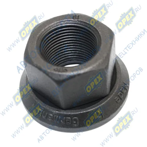 04029 Гайка колесная С/И M22х1,5 h=27 ключ-SW32 (юбка подвижная) ф46 ; универсальная BPW (1982-2020), IVECO Bus (1970-2020), K?SSBOHRER (1970-2020), MAN Bus; 21203099 FeBi2