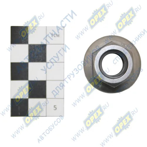 39371 Гайка С/И М14х2 h=25 К=21 с упорной шайбой болта колесного (шпильки) Ford Transit 00> FeBi1