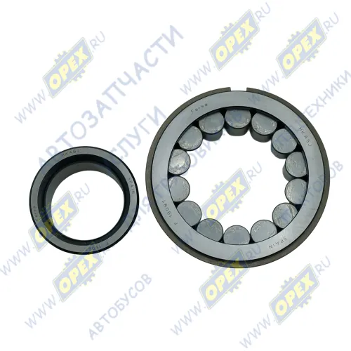 F 19081 Подшипник 45х100х31 ролик. радиал.1-ряд. (внутр. обойма подвиж. с буртом с проточ. под стопор. кольцо) Fersa1