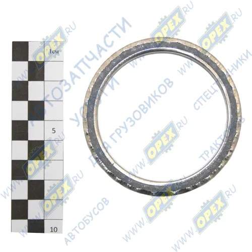 66-01-1203357-01 Прокладка (м/асбест+сталь) ф64х76х10 трубы приемной кольцо ЗИЛ-130,ГАЗ-3309,33081,Газель(дв.Штайер),Волга(дв.ЗМЗ-406,Крайслер) G-PART