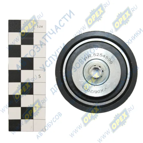 PR.5254599 Ролик промежуточный ремня нижний (дв.Cummins 2.8. 3.8) Газель,Валдай,Фотон (гладкий) G-PART1