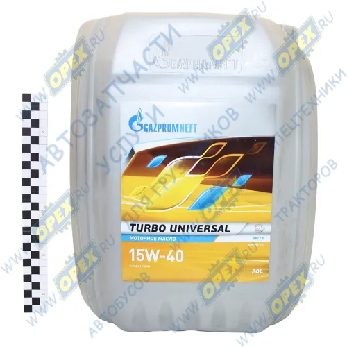 000253140372 Масло моторное минеральное SAE 15w40 (20л); Turbo universal GAZPROMNEFT