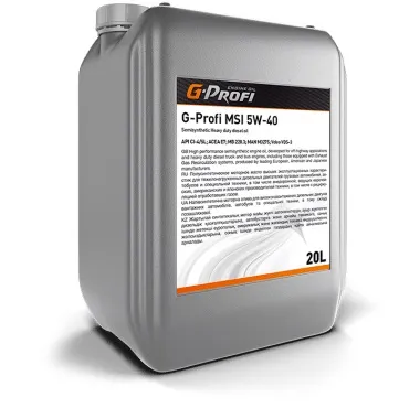 253133605 Масло моторное п/синтетика SAE 5W40 (грузовые) (20л); G-Profi MSI GAZPROMNEFT