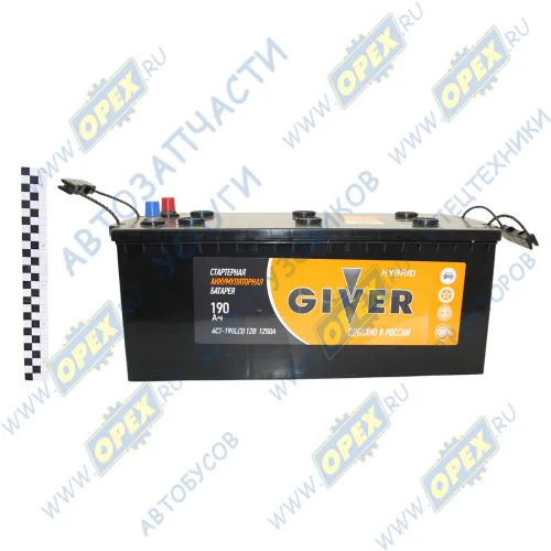 6СТ-190-ОП Аккумулятор (АКБ) 3-обр.полярность 190 а/ч; 514х223х220 1250А GIVER1
