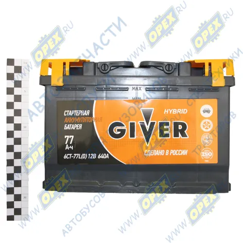 77N(0)-L3АЧ-АЧ-0 Аккумулятор (АКБ) 77 а/ч 278х175х190 обр. полярность; 640а GIVER1