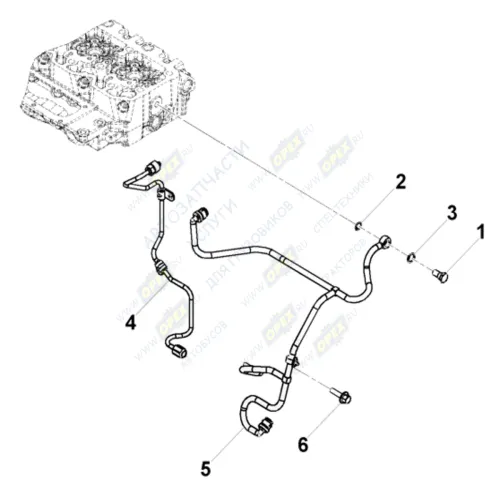 0518 Трубка топл. сливная обратка ГАЗ-33106 дв.CUMMINS ISF 3.8 HAFFEN1