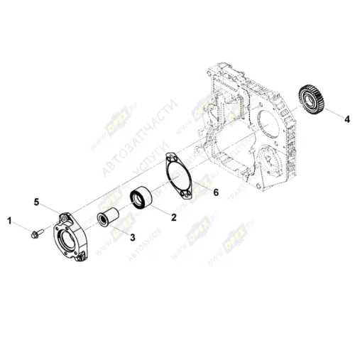 0453 Прокладка крышки привода масляного насоса (компрессора воздушного) Cummins ISF-2.8,ISF3.8,ISBe,ISDe HAFFEN1