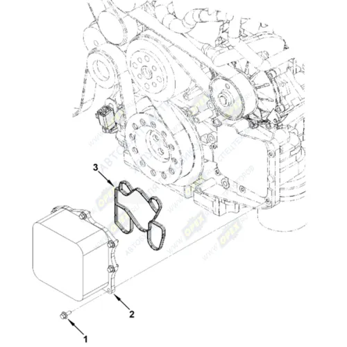 0127 Прокладка РТИ С/Ф; 115х105 без отверст., масляного охладителя, теплообменника дв.Cummins 2,8, Газель,Фотон HAFFEN1