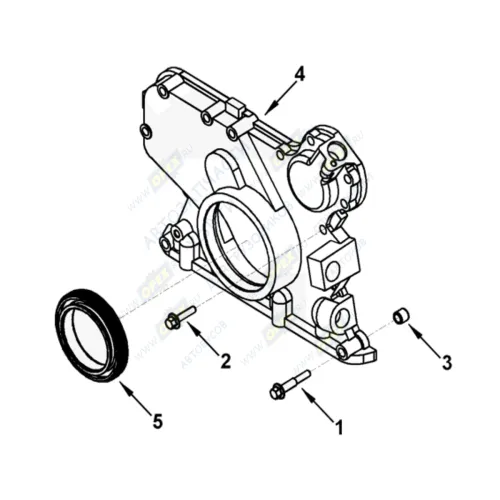 0478 Крышка двигателя передняя (дв.Cummins ISBe,ISDe) V=4.5,6.7 ZK6737D E-3, КАМАЗ HAFFEN1