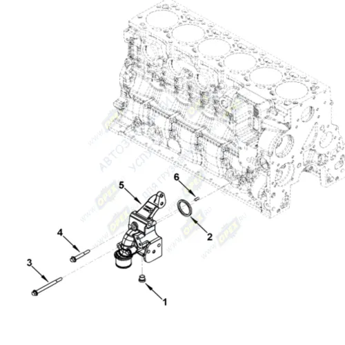 0483 Коллектор впускной водяной КАМАЗ дв. Cummins 6ISBe HAFFEN1