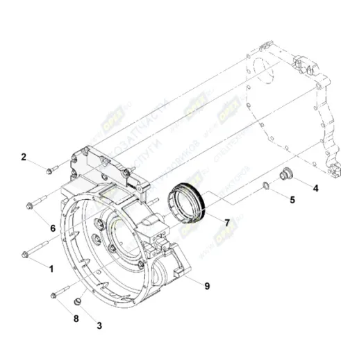 0701 Болт DIN6921 М12х110х1,75 P=30 К=15 фланцевый картера маховика Cummins ISF 3.8, ISBe HAFFEN2
