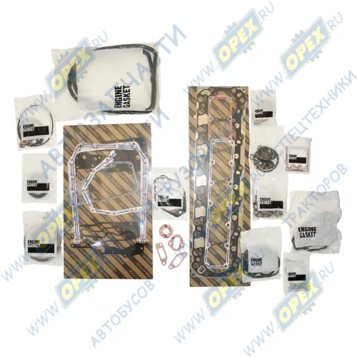 0197A+0078A РМК прокладок ДВС двигателя полный комплект (КамАЗ,ЛиАЗ,НефАЗ,ПАЗ) (дв.Cummins 6ISBe, 6ISDe,QSB V=6,7 ); (верхний+нижний) полный HAFFEN
