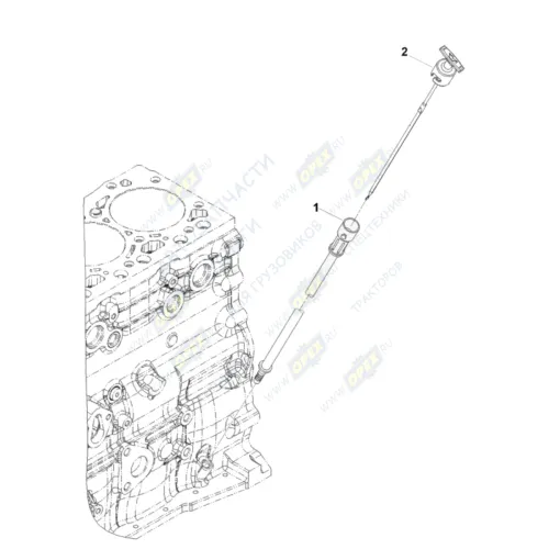 0527 Трубка щупа уровня масла Камаз (дв.Cummins 6ISBe) HAFFEN