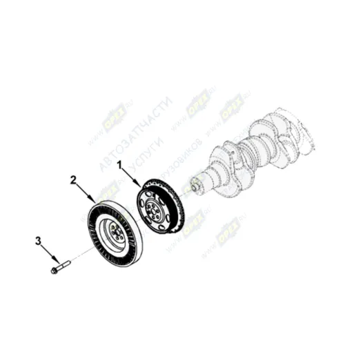 0507 Шкив коленчатого вала Камаз (дв.Cummins ISBe185B) HAFFEN