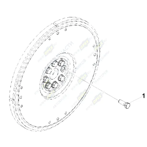 0692 Болт С/И М12х31х1,25 Р=28 К=18 в сб. с шайбой крепления маховика (Cummins) ISF 2.8;6CT HAFFEN1