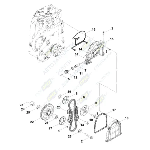 0475 Держатель шестерни ГРМ Cummins ISF 2.8 5262662 HAFFEN1