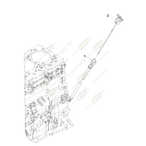 0803 Щуп маслянный (указатель уровня масла) Камаз (дв.Cummins Камминз 6ISBe-285,300,ISDe); (в сборе) HAFFEN3