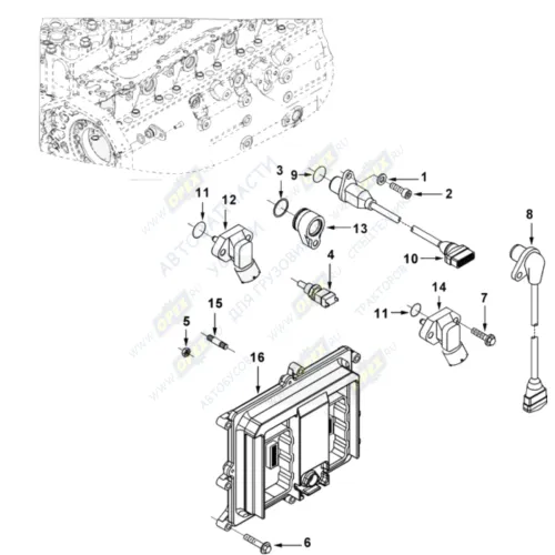 0054 Датчик положения коленвала IVECO EuroCargo распределительного вала Cummins ISBe IVECO Afriway (2015-2020) HAFFEN3