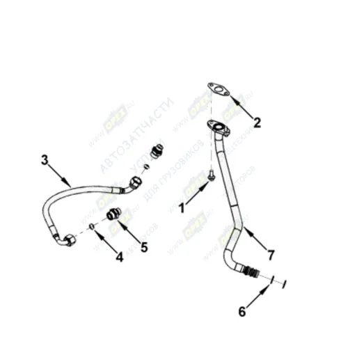 0772 Шланг в броне ф10 L=440 Г=М16+К21/Г=М16+К21 (сталь+рти) ТКР Cummins BT,EQB HAFFEN1