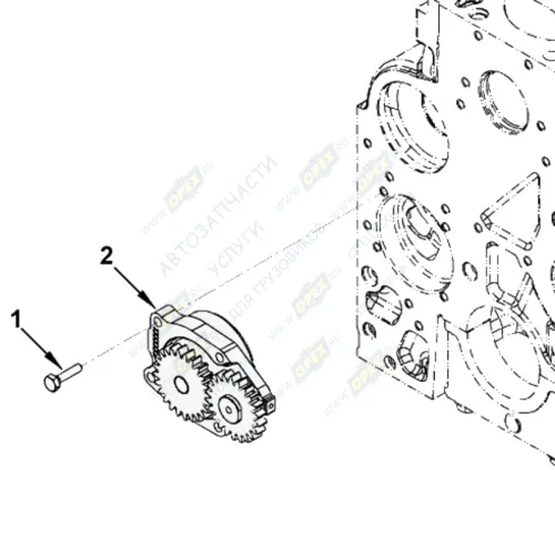 0092 Насос масляный КАМАЗ, ПАЗ Cummins 4ISBe, 4ISDe z=22 и z=24 HAFFEN4